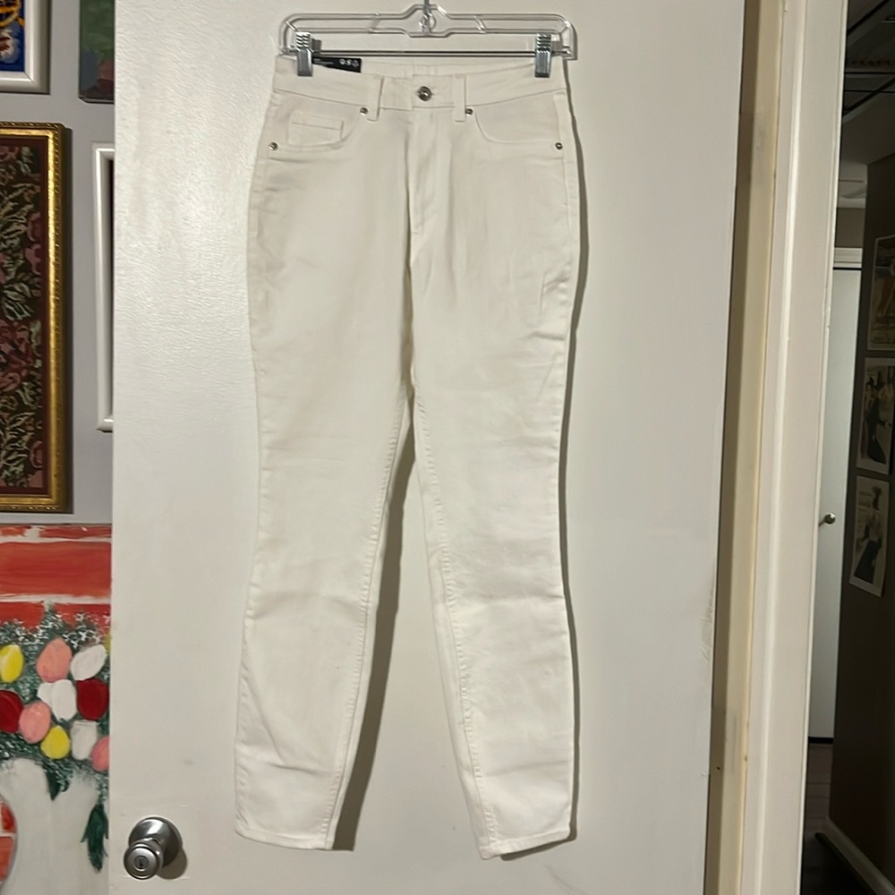 H&M Divided white skinny high waist jeans